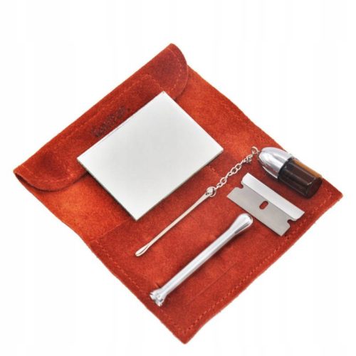 Coole, lustige Gadgets KIT ZUM Schnupfen von Schnupftabakpulver, Klumpen, Spiegel