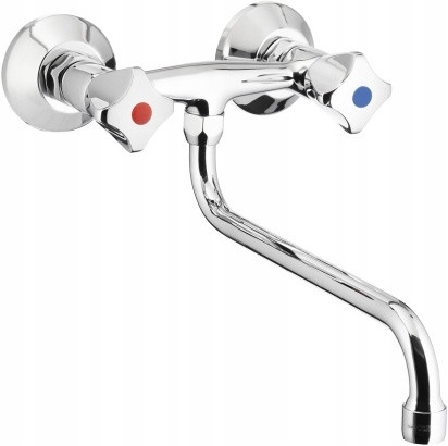  Kfa Standard silberner wandmontierter Küchenarmatur