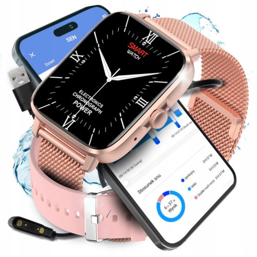  DAMEN-SMARTWATCH RUFT 2 RIEMEN SPORT NFC 1.9LCD