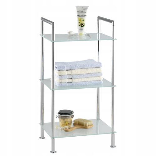  Wenko silbernes Badezimmerregal 28,5 x 37 x 71 cm