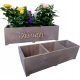  Blumentopf Land of Boxes 40 cm x 14 x 12 cm Holztöne in Grau und Silber