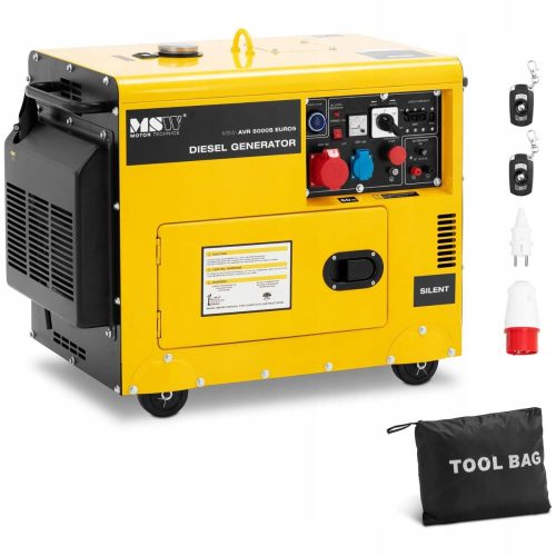 Tragbarer Drehstromgenerator MSW 5000 W Dieselöl