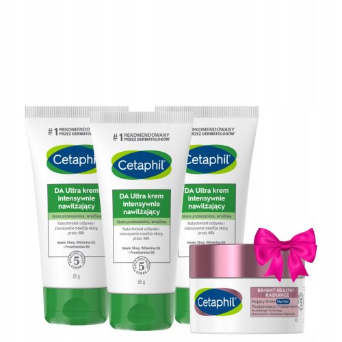 Cetaphil DA Ultra Intensiv Feuchtigkeitscreme 85g - 3 Stück + GRATIS Nachtcreme