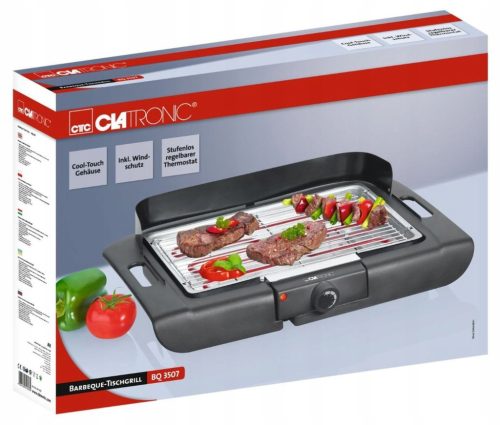  Traditioneller Elektrogrill Clatronic BQ 3507 schwarz 2000 W