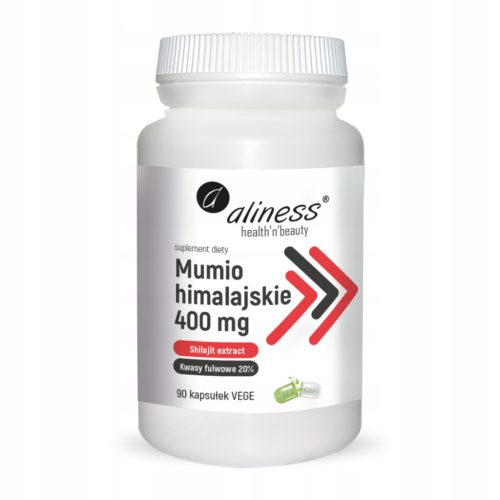 Aliness Himalajskie Mumio (Shilajit Extrakt) 400 mg - 90 vegane Kapseln für Gesundheit und Vitalität