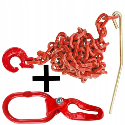 Scherzkette, 3 m, 8 mm quadratisch, D-Schiebeverschluss