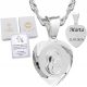  SILBERKETTE UND KOMMUNIONSMEDAILLE HERZGRAVUR MUTTER GOTTES, SILBER 925
