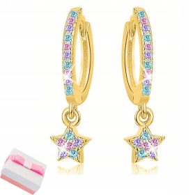  ENGLISCHE STERNE OHRRINGE, 925 SILBER