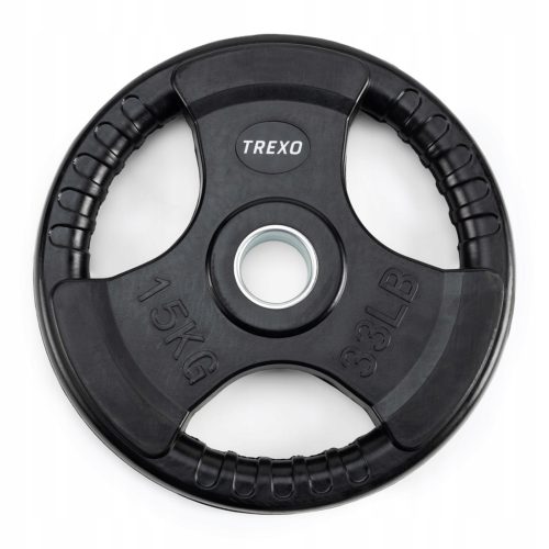  Gusseisengewicht mit TREXO-Gummi, schwarz, 15 kg