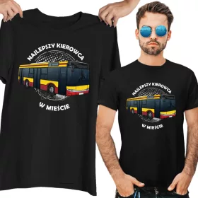  T-SHIRT FÜR EINEN BUSFAHRER MIT VERSCHIEDENEN SCHILDERN