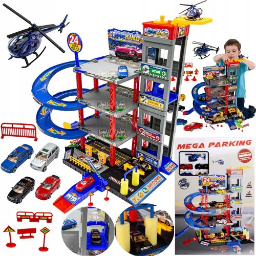  Norimpex 4-Ebenen-Parkplatz mit Autos und Hubschrauber