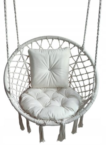  Schaukelkissen Hängesessel Storchennest Beige ECRU Home Garden 65cm
