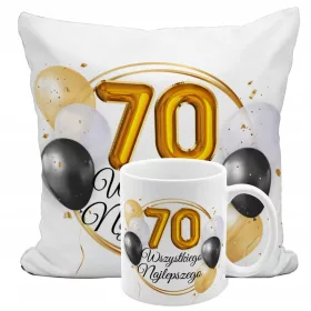  Kissenbecher-Set zum 70. Geburtstag
