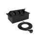Design Light Tischsteckdose, schwarz