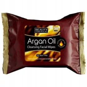    Beauty Formulas Argan Oil Cleansing Facial Wipes Reinigungstücher mit Arganöl 30 Stk.