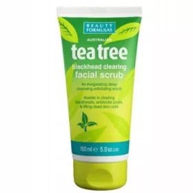    Beauty Formulas Tea Tree Blackhead Peeling Facial Scrub reinigendes Gesichtspeeling 150 ml