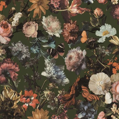 TAPETE BLUMEN VINTAGE RETRO ESTA HOME