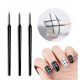  SET DÜNNE BÜRSTEN FÜR HYBRID-GEL-NAGELDEKORATIONEN 3-tlg.