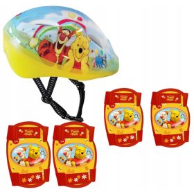   Seven Winnie the Pooh Fahrradhelm universal + Ellbogen- und Knieschützer Disney Winnie the Pooh universal rot