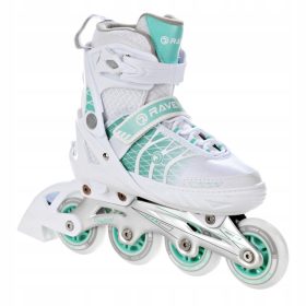  RAVEN Crystal White/Mint verstellbare Skates 38-42