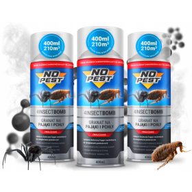    Rauchbombe gegen Kakerlaken, Zecken, Mücken, Motten, Ameisen, Fliegen, Wespen, Spinnen, Flöhe, Wanzen, Silberfischchen No-Pest 0,4 kg