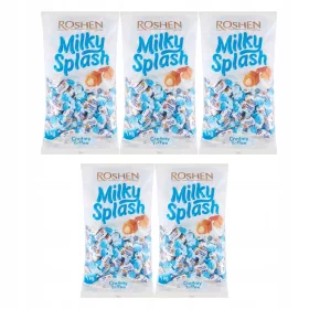 Roshen Milky Splash Toffi mit Milchfüllung, 1kg x 5 Stück