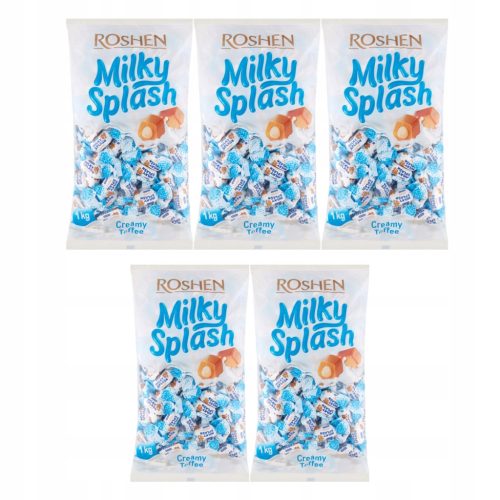 Roshen Milky Splash Toffi mit Milchfüllung, 1kg x 5 Stück
