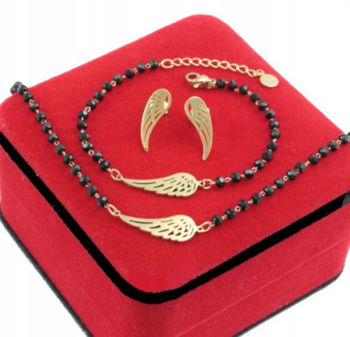  SET GOLDFLÜGELPERLEN CHIRURGENSTAHL 316 L