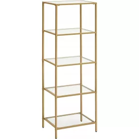  Songmics Vasagle Regal 40 cm x 124,5 cm x 30 cm gold