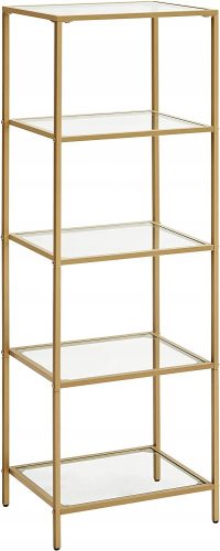  Songmics Vasagle Regal 40 cm x 124,5 cm x 30 cm gold