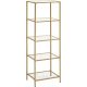  Songmics Vasagle Regal 40 cm x 124,5 cm x 30 cm gold
