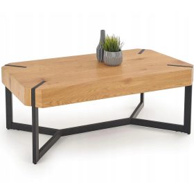    Halmar Lavida rechteckige Bank 110 x 60 x 43 cm goldene Eiche