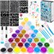  Glitzer-Tattoos, 187 Vorlagen, 36 glitzernde Pailletten, 60 ml Kleberentferner