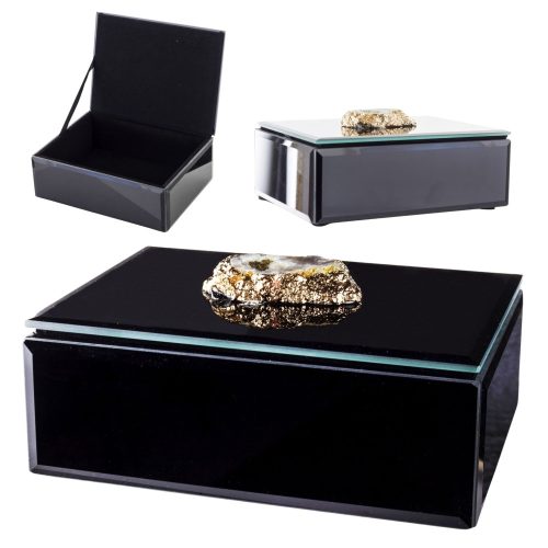 Kisten und Truhen ACHAT-Box, Halbedelstein GLAMOUR, 16 cm