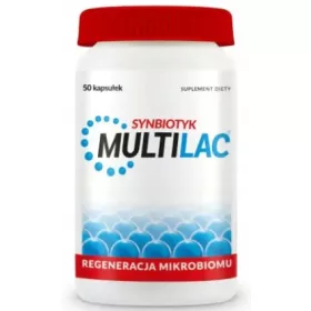 Multilac Synbiotikum mit 9 Probiotik-Stämmen, 50 Kapseln
