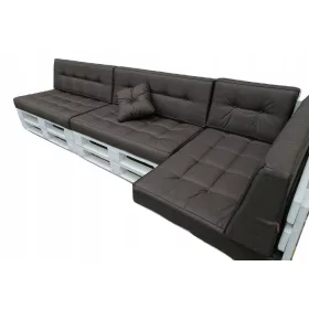  Kissen für drei Paletten 8er Set SILBER braun 27