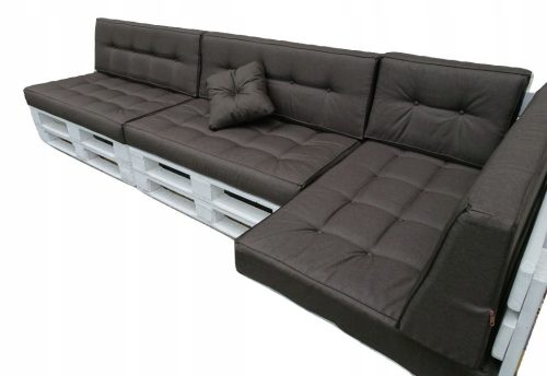  Kissen für drei Paletten 8er Set SILBER braun 27