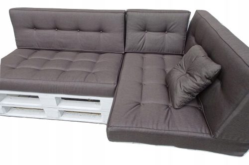  Kissen für zwei Paletten 6er Set SILBERBRAUN 27