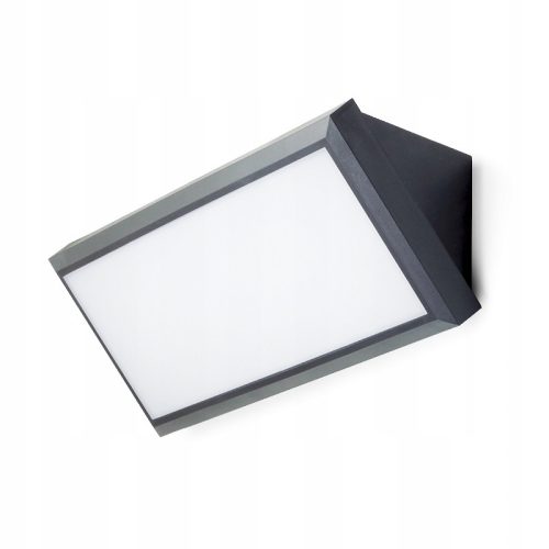  Kwazar Luminaire Gartenwandleuchte, Grau- und Silbertöne, integrierte 12-W-LED-Quelle