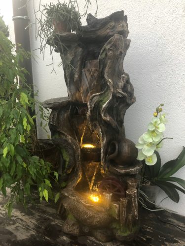  GARTENBRUNNEN „LESNY ZDRÓJ“ Höhe 110cm!LED-Beleuchtung*