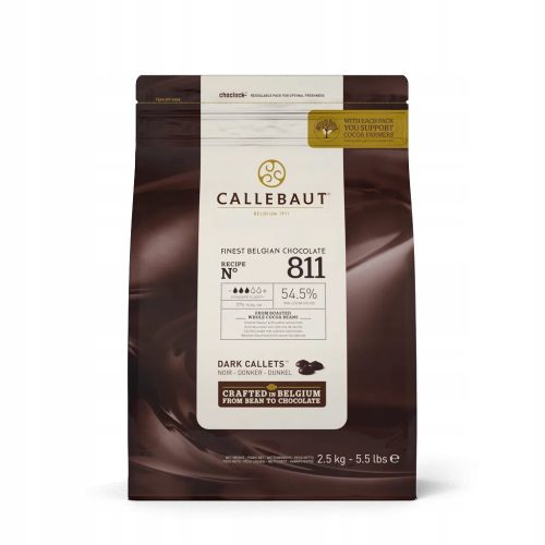 Callebaut Dunkle Schokolade 811 mit 54,5% Kakaoanteil - Ideal für Backwaren und Desserts