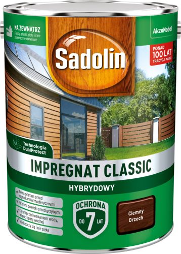 Hybridimprägnierung für Holz Sadolin Classic Dark Walnut 4,5 l