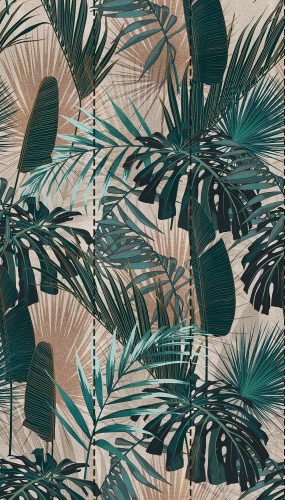 Abwaschbare Fototapete Tropische Monstera-Blätter