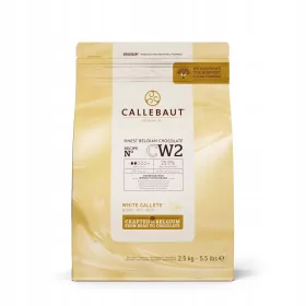   Callebaut W2 Weisse Schokolade - 2,5 kg Packung für Backen und Dekorieren