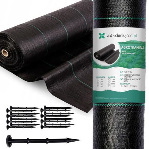 Agrartextil - Landwirtschaftliches Mulchgewebe (Anti-Unkraut) Gridcieniujace.pl Schwarz 160 x 5000 cm 70 g/m²