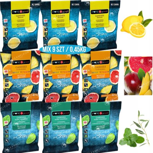 Zuckerfreie Bonbons mit Stevia von Pure&Good – Geschmacksmix, 450g