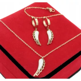  GOLDSET FLÜGEL ZIRKONIA STAHL 316 L