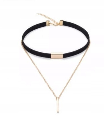  Md Schwarzes Halsband-Halskettenplättchen