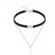  Md Schwarzes Halsband-Halskettenplättchen