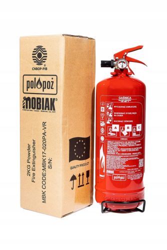 Pulverfeuerlöscher 2kg GP2x ABC, Hänger, Zertifikate